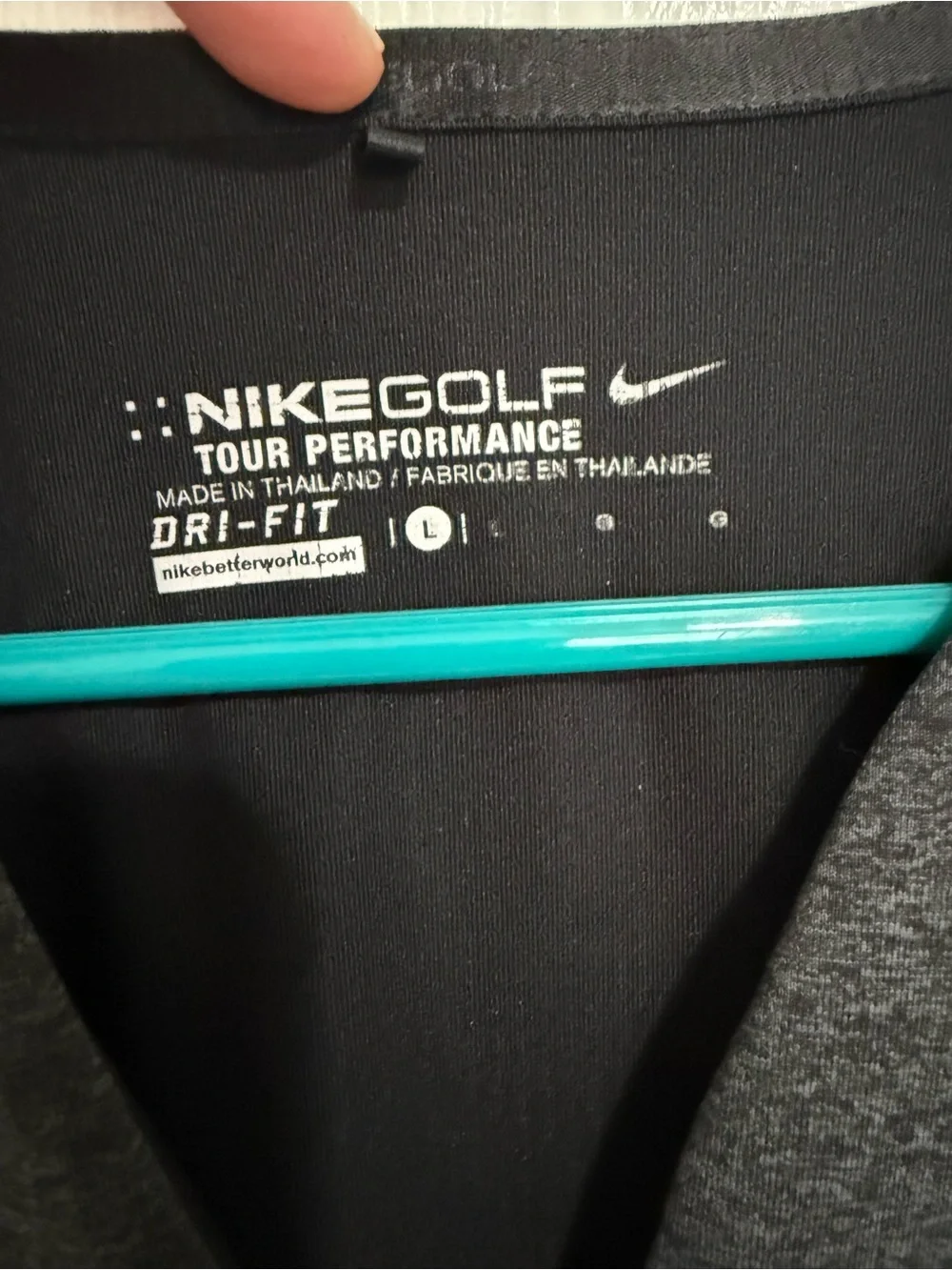 Women's Charcoal & Black V-Neck Golf Top